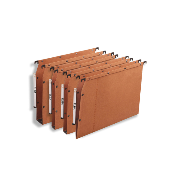 Cartella sospesa - armadio Ultimate - interasse 33 cm - fondo U 30 mm - 32,5x27,5 cm - avana - Elba