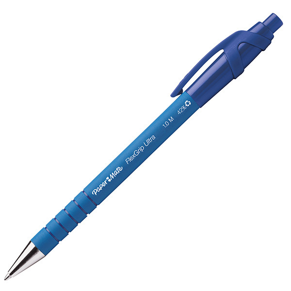 Penna a sfera a scatto Flexgrip Ultra - punta 1,0mm - blu - Papermate