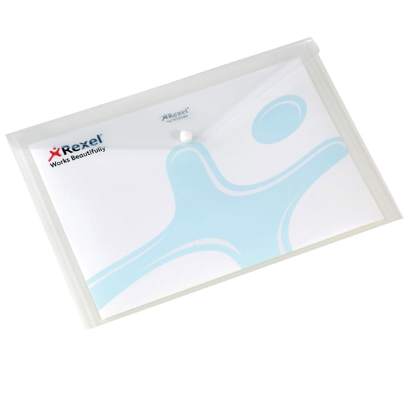 Busta con bottone Pull - 21x29,7 cm - trasparente - King Mec