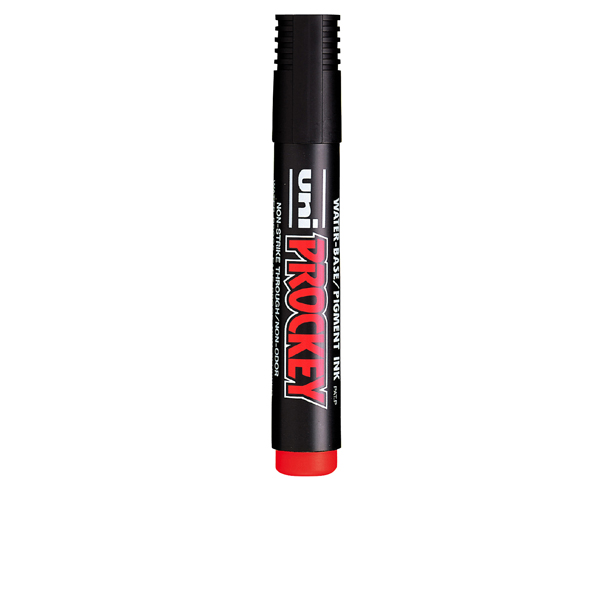 Marcatore Uni Prockey M122 - punta conica da 1,20-1,80mm - rosso - Uni Mitsubishi