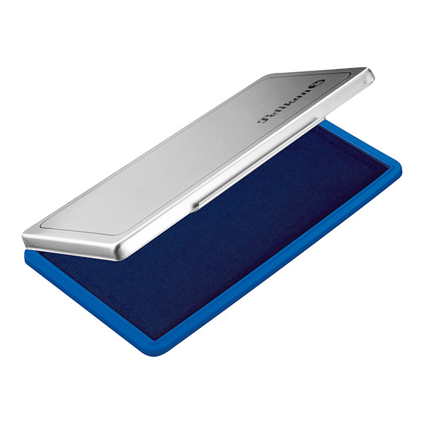 Cuscinetto per timbri - 9 x 16 cm - blu - Pelikan