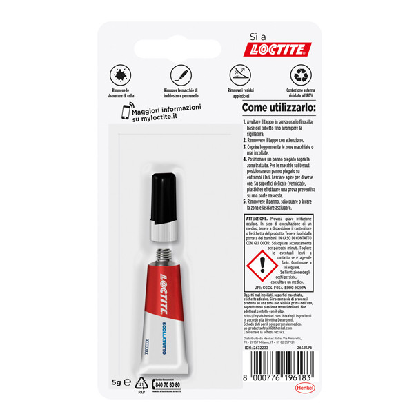 Rimuovi Colla Scollatutto - 5 gr - trasparente - Loctite
