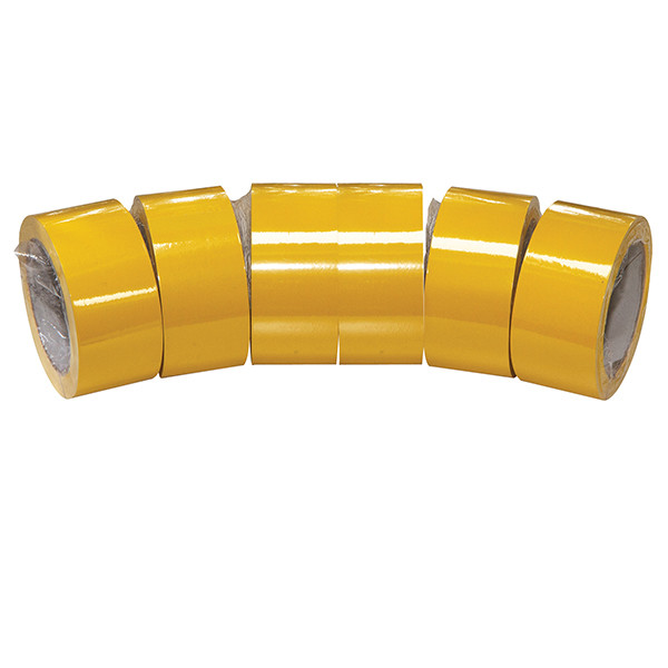 Nastro adesivo 350 - 5 cm x 66 m - PVC - giallo - Eurocel