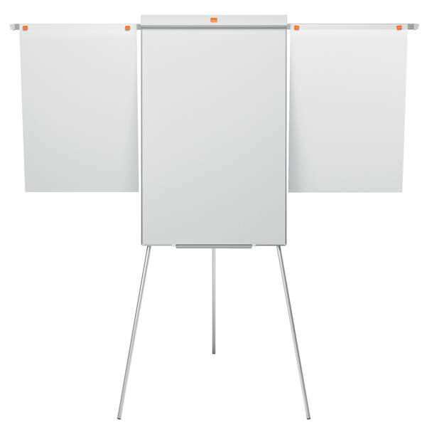 Lavagna portablocco Classic con cavalletto - 100x68,5 cm - bracci estensibili - bianco - Nobo