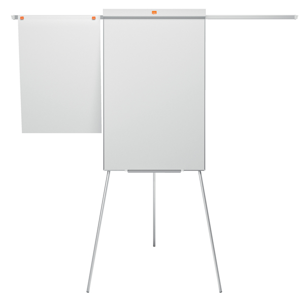 Lavagna portablocco Classic con cavalletto - 100x68,5 cm - bracci estensibili - bianco - Nobo