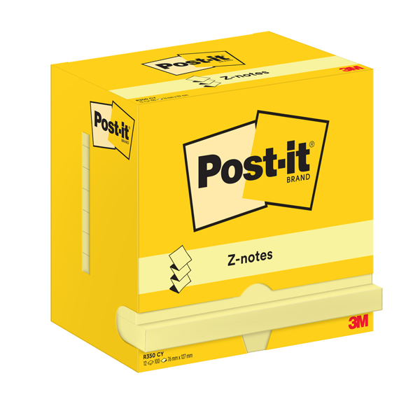 Blocco Post it Super Sticky Z Notes - R350 - 76 x 127 mm - giallo Canary - 100 fogli - Post it