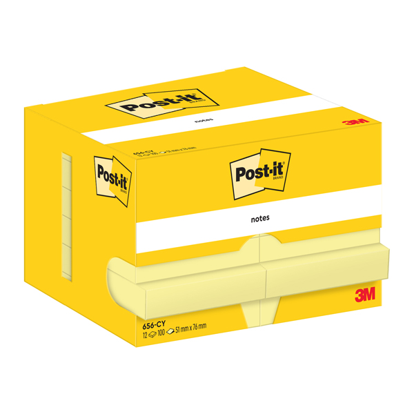 Blocco foglietti - 656 - 76 x 51 mm - giallo Canary - 100 fogli - Post it