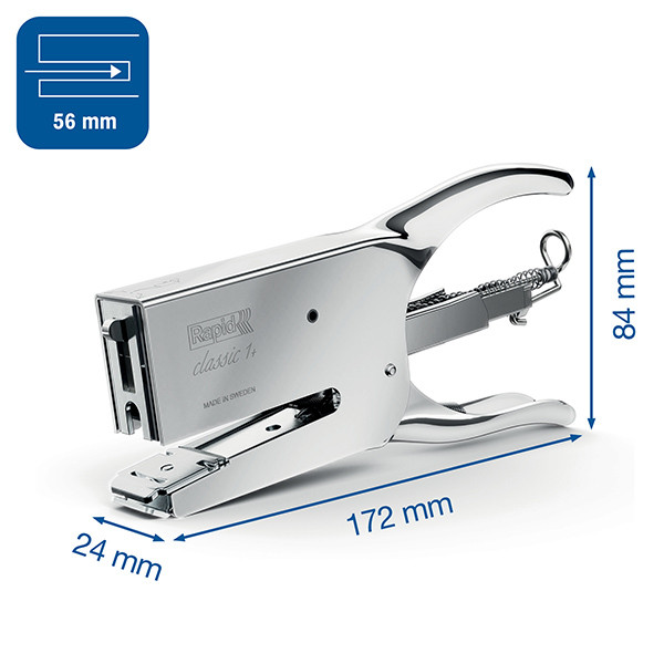 Cucitrice a pinza Rapid Classic K1+ - acciaio cromato - Rapid
