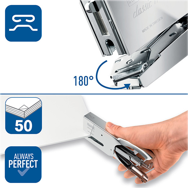 Cucitrice a pinza Rapid Classic K1+ - acciaio cromato - Rapid