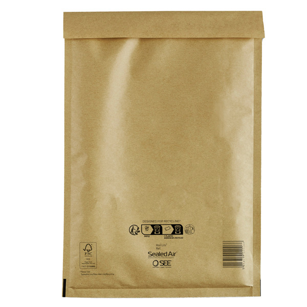 Busta imbottita Mail Lite Gold - D (18 x 26 cm) - avana - Sealed Air - conf. 10 pezzi