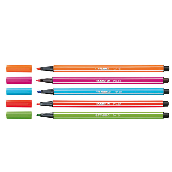 Pennarelli Pen 68 - colori assortiti - Stabilo - scatola in metallo 10 pezzi