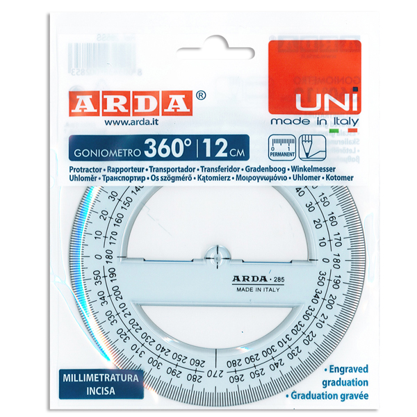Goniometro Uni - 360gradi - 12cm - Arda
