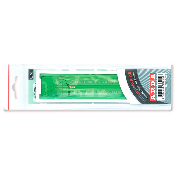 Normografo lettere e cifre Uni - 10mm - verde - Arda