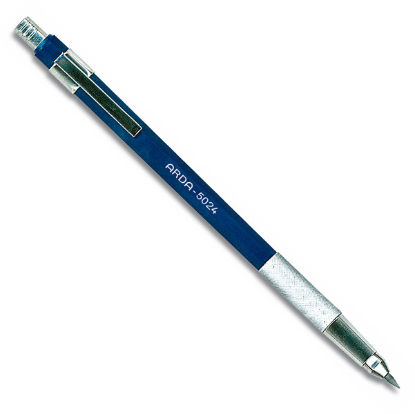 Portamine a pinza - per mine fino a 3,0mm - fusto blu - Arda