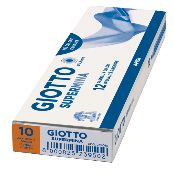 Pastello Supermina - mina 3,8 mm - arancione medio 10 - Giotto