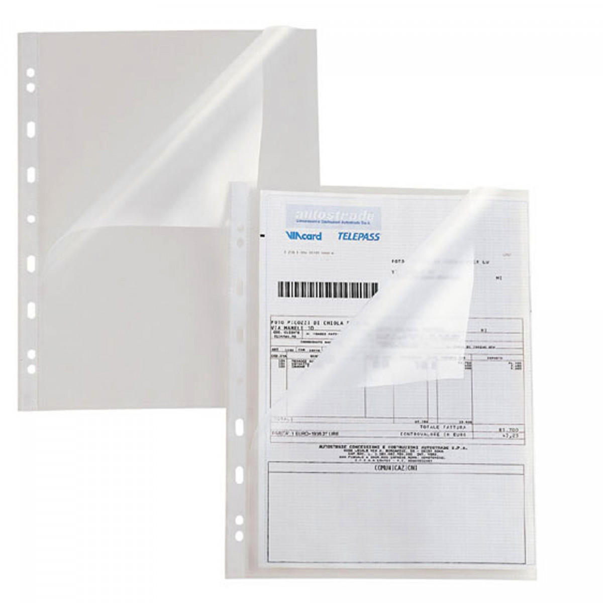 Buste aperte a L Atla A - con foratura universale - PPL - buccia - 22 x 30 cm - Sei Rota - conf. 25 pezzi