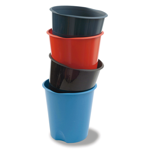 Cestino gettacarte E020 Modula - altezza 32,5 cm - diametro 31 cm - 16,5 lt - rosso - Fellowes