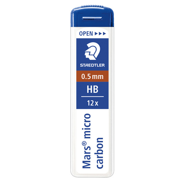 Astuccio 12 Mine Mars Micro - mina 0,5mm - gradazione HB - Staedtler - conf. 12 astucci