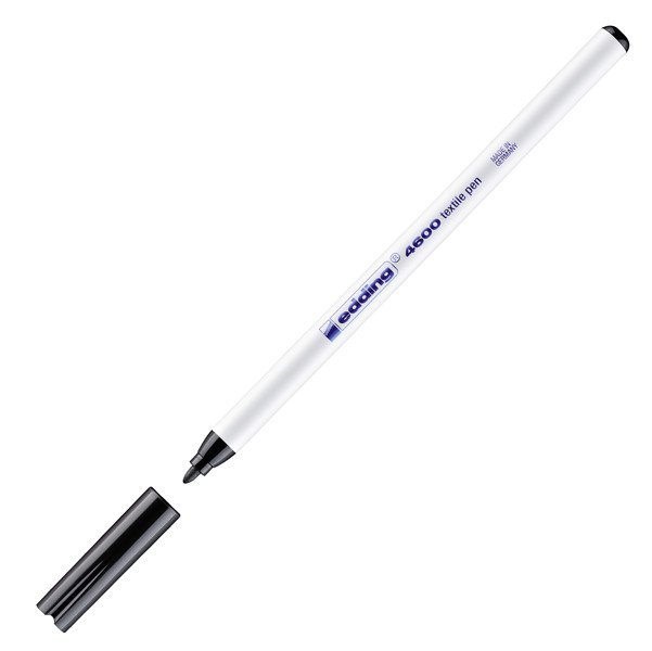 Marcatore per tessuto 4600 - punta tonda - 1 mm - nero - Edding