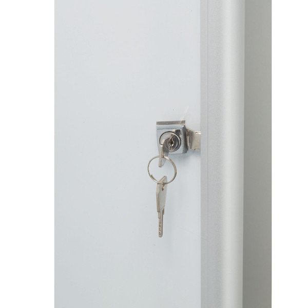 Bacheca per interni ultrapiatta - fondo in metallo magnetico bianco - 4 fogli A4 - verticale - Nobo