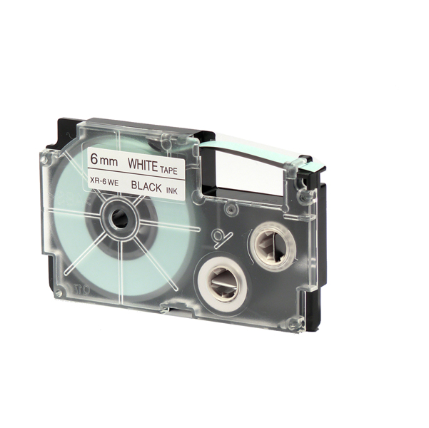 Nastro - 6 mm x 8 mt - nero/bianco - Casio