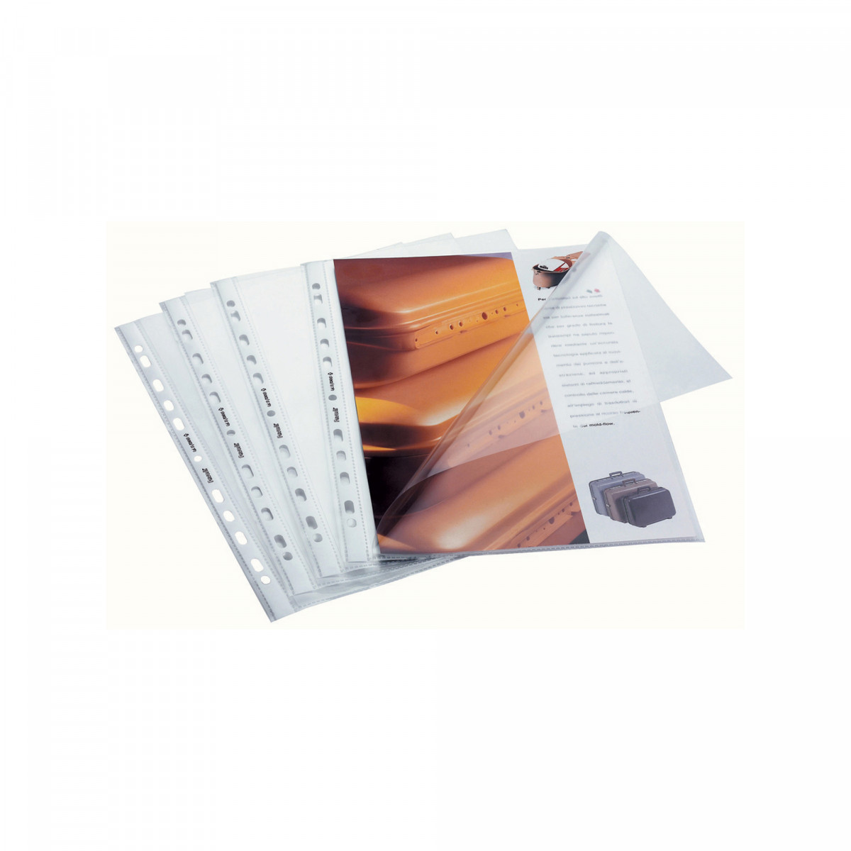 Buste aperte a L - con foratura universale - buccia - 22 x 30 cm - Favorit - conf. 50 pezzi
