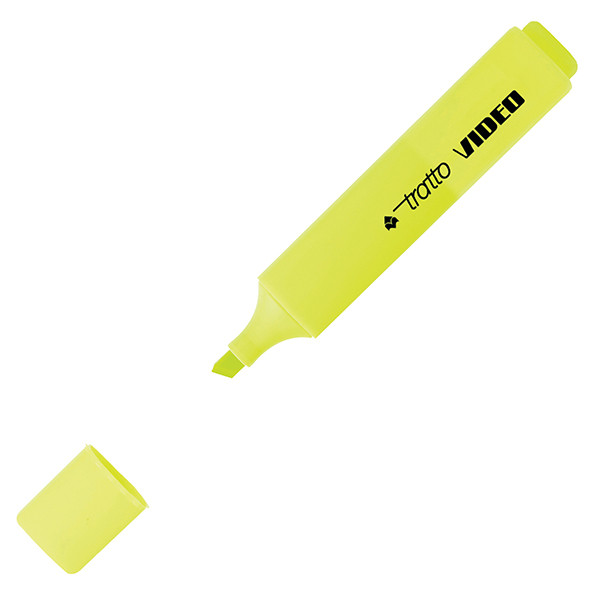 Evidenziatore Tratto Video - punta a scalpello - tratto da 1,0-5,0mm - astuccio 4 colori - Tratto
