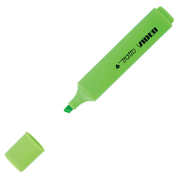 Evidenziatore Tratto Video - punta a scalpello - tratto da 1,0-5,0mm - astuccio 4 colori - Tratto