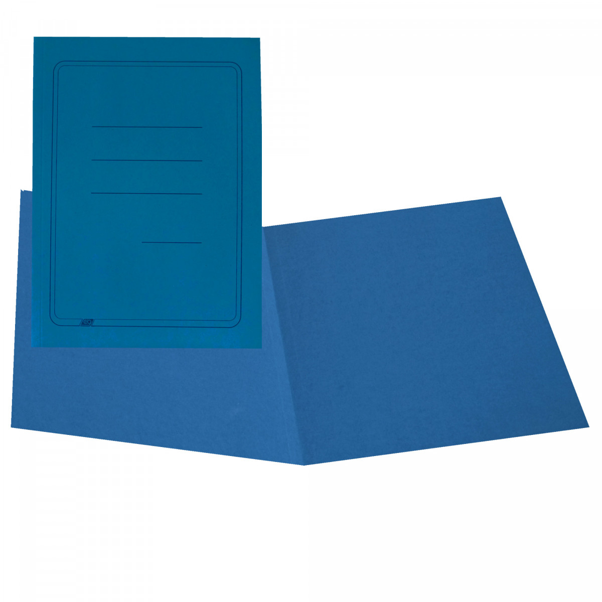 Cartellina semplice con stampa - 145 gr - 25 x 34 cm - azzurro - cartoncino manilla - Cartotecnica del Garda - conf. 100 pezzi