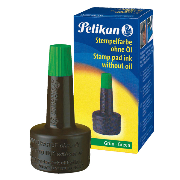 Inchiostro 4k per cuscinetti - senza olio - 28 ml - verde - Pelikan