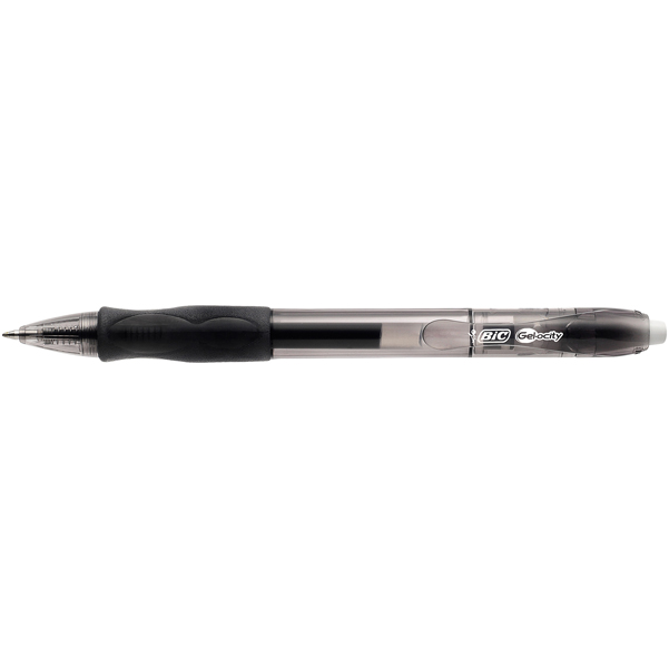 Penna gel a sfera a scatto Gelocity - punta 0,7mm - nero  - Bic - conf.12 pezzi