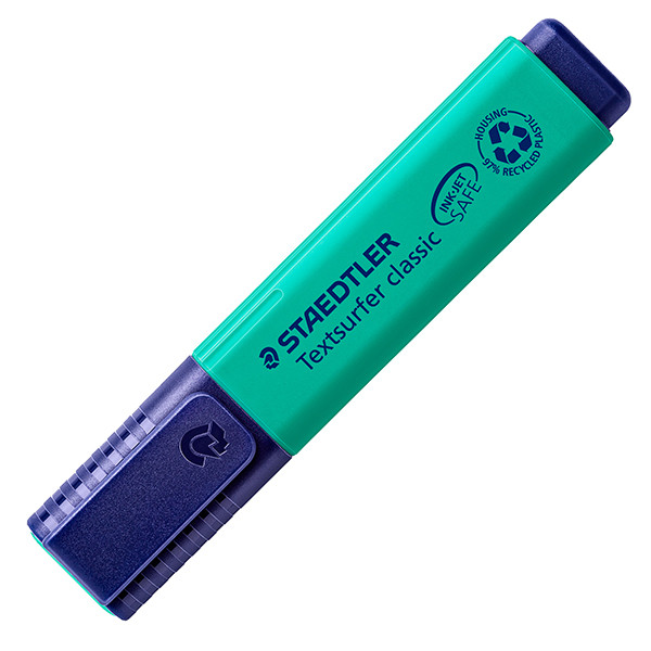 Evidenziatore Textsurfer Classic - punta a scalpello - tratto da 1,0mm-5,0mm - turchese - Staedtler