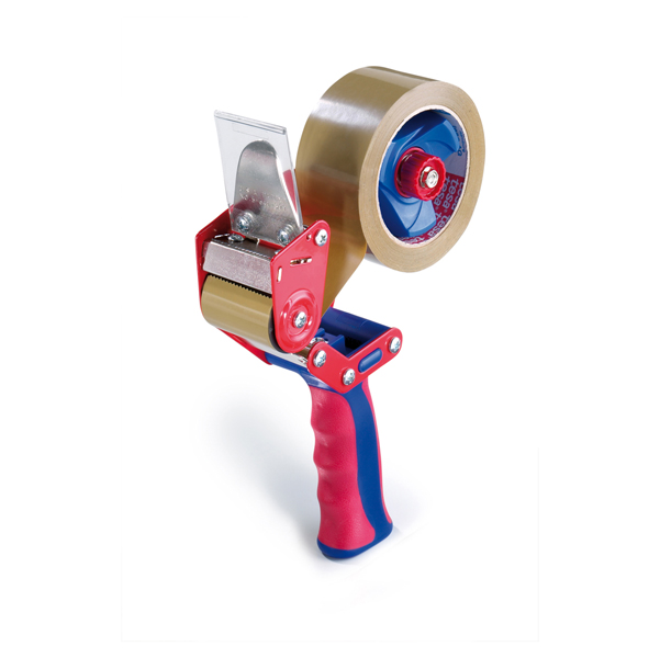 Tendinastro Dispenser 57455 - nastri fino a 50 mm - 2 rotoli di nastro color avana 50 mm x 66 m inclusi - Tesa