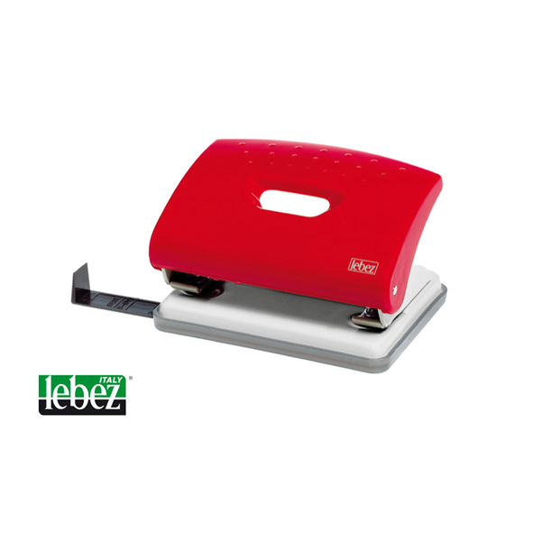 Perforatore 1270 - massimo 16 fogli - 2 fori - passo 8 cm - colori assortiti - Lebez