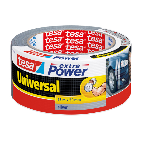 Nastro adesivo Tesa Extra Power Universal - 25 m x 50 mm - grigio - Tesa
