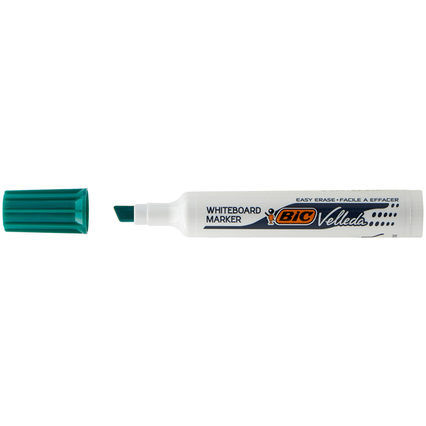 Pennarello Whiteboard Marker Velleda 1791 - punta a scalpello da 3,3 a 4,6mm - verde - Bic