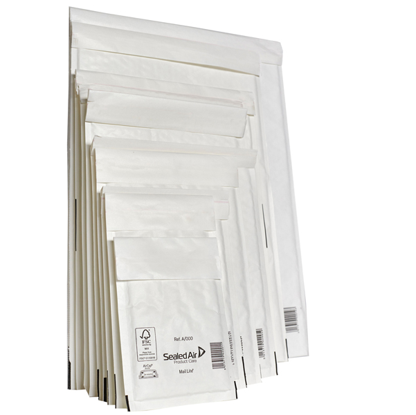 Busta imbottita Mail Lite - formato K (35x47 cm) - bianco - Sealed Air - conf. 10 pezzi
