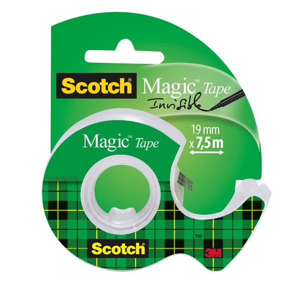 Nastro adesivo Magic 810 - permanente - 19 mm x 7,5 mt - trasparente - Scotch  - con chiocciola