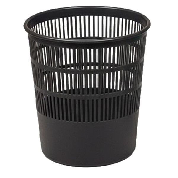 Cestino gettacarte - traforato - altezza 31,5 cm - diametro 30 cm - 15 L - nero - Methodo