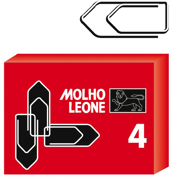 Fermagli zincati N.4 - lunghezza 32 mm - Molho Leone - conf. 100 pezzi