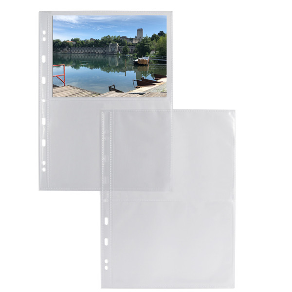Buste forate Atla FT porta foto e cartoline - 4 spazi 15 x 21 cm - trasparente - Sei Rota - conf. 10 pezzi