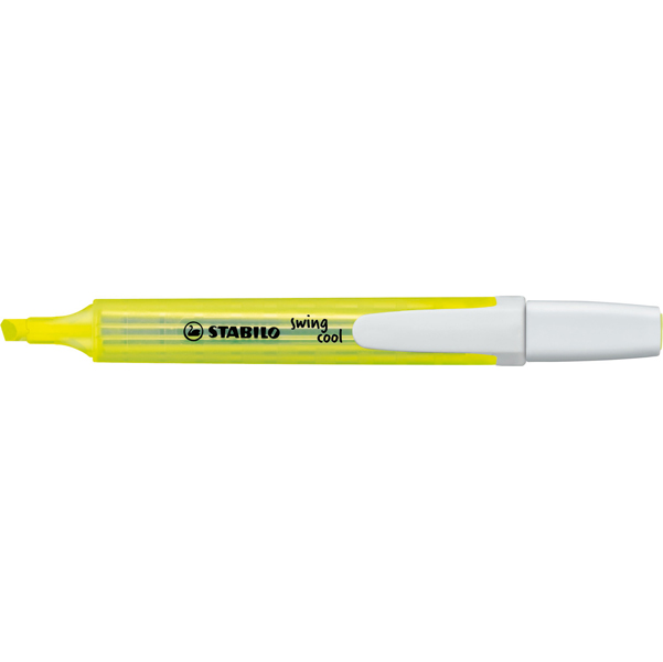 Evidenziatore Stabilo Swing Cool - punta scalpello - tratto 1 4 mm - giallo 24 - Stabilo