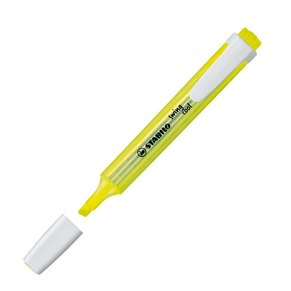 Evidenziatore Swing Cool - punta a scalpello - tratto da 1,0mm e 4,0mm - astuccio 4 colori - Stabilo