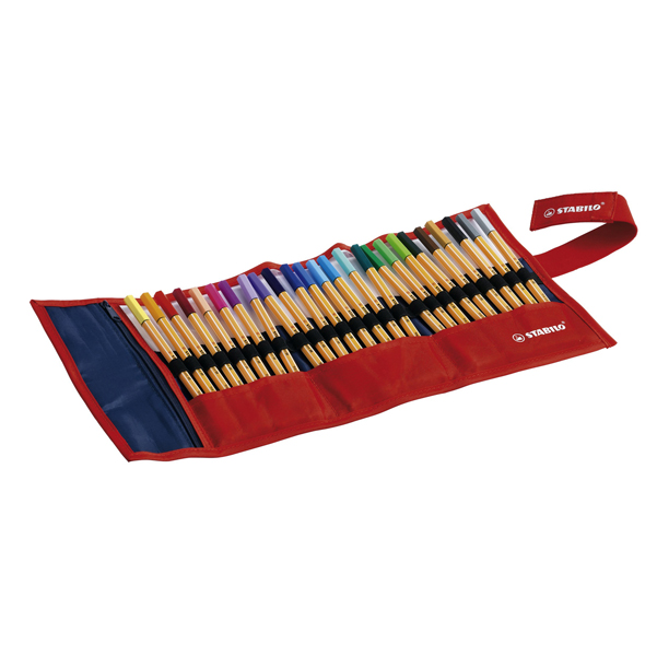 Fineliner Point 88 - tratto 0,4 mm - colori assortiti - Stabilo - rollerset 25 pezzi