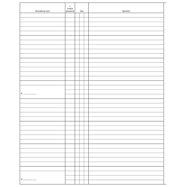 Registro libro soci SPA/SRL - 31 x 24,5 - 47pg - numerate - Edipro