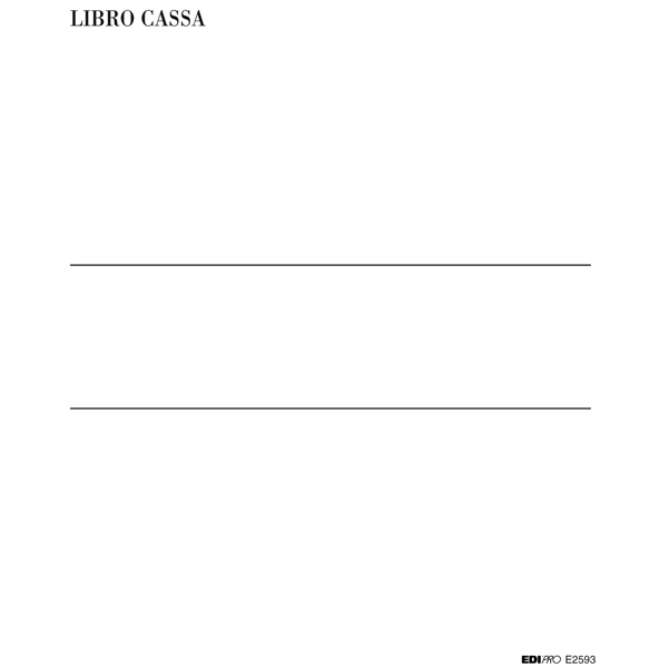 Libro cassa - 31 x 24,5cm - 100 fogli - Edipro