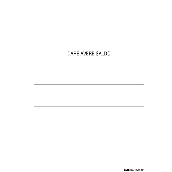 Registro dare/avere/saldo - 24 x 17cm - 100 fogli - Edipro