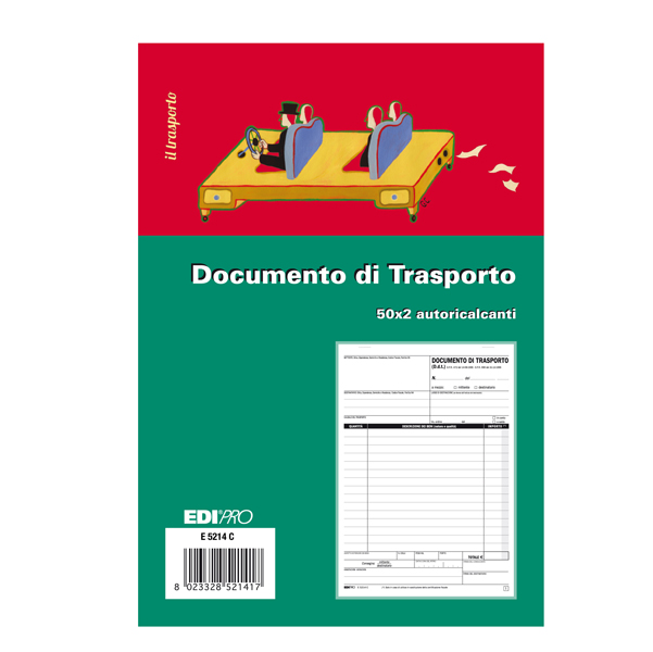 Blocco DDT - 50/50 fogli autoricalcanti - 23 x 15cm - Edipro