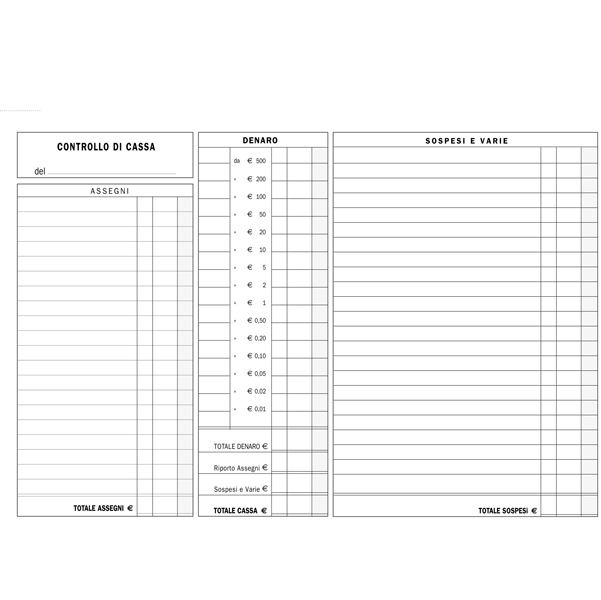 Blocco prima nota cassa/banca - 50/50 fogli autoricalcanti - 22 x 30cm - Edipro