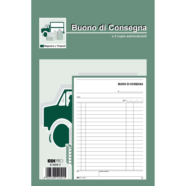 Blocco Buoni Di Consegna - 50 Fogli X 2 Copie Ricalcanti - 150 X 225 Mm - BM Su